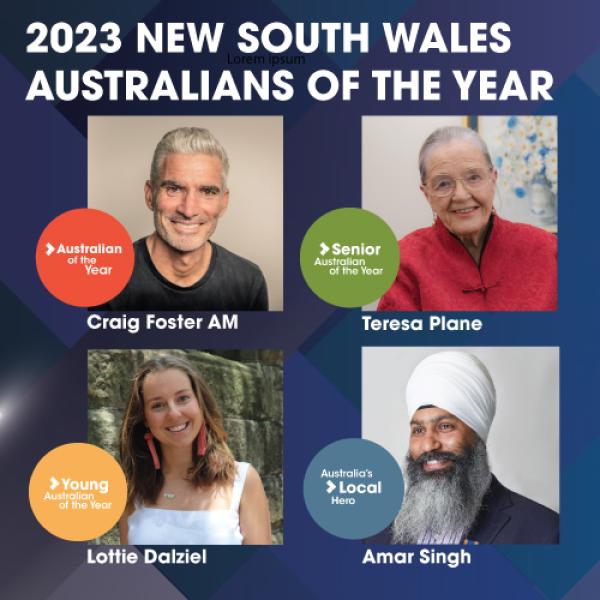 Photo of NSW Australian of the Year recipients